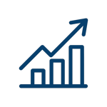 Create a striking minimalist line icon that embodies the theme of Get results fast The design should feature a sleek upwardpointing arrow symbolizing-1