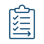 create a minimalistic line icon with the JHD primary color that depicts an action plan Should be on a transparent background too It hsould have no wor-3-1